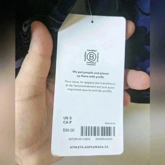 NWT ATHLETA Sport CROP top velvet texture size small support inside the shirt - Picture 9 of 15